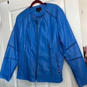 Faux leather tribal jacket.